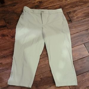 Croft & Barrow tan capris size 10